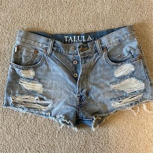 talula mid rise jean shorts